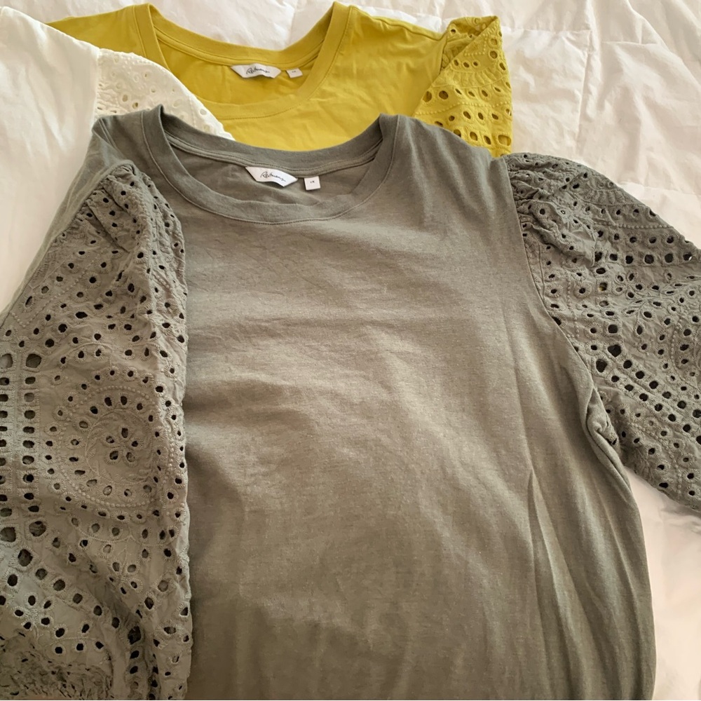 Reitmans Olive  with Eyelet Sleeves